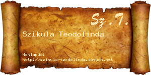 Szikula Teodolinda névjegykártya